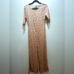 Patron of Peace Ditsy Floral Print Midi Dress Summer Size Medium NWOT